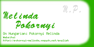 melinda pokornyi business card